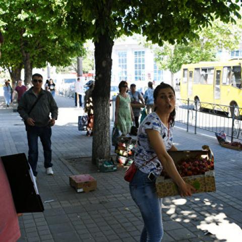 "Стихийные" гости Крыма: кто торгует с пола в центре Симферополя  